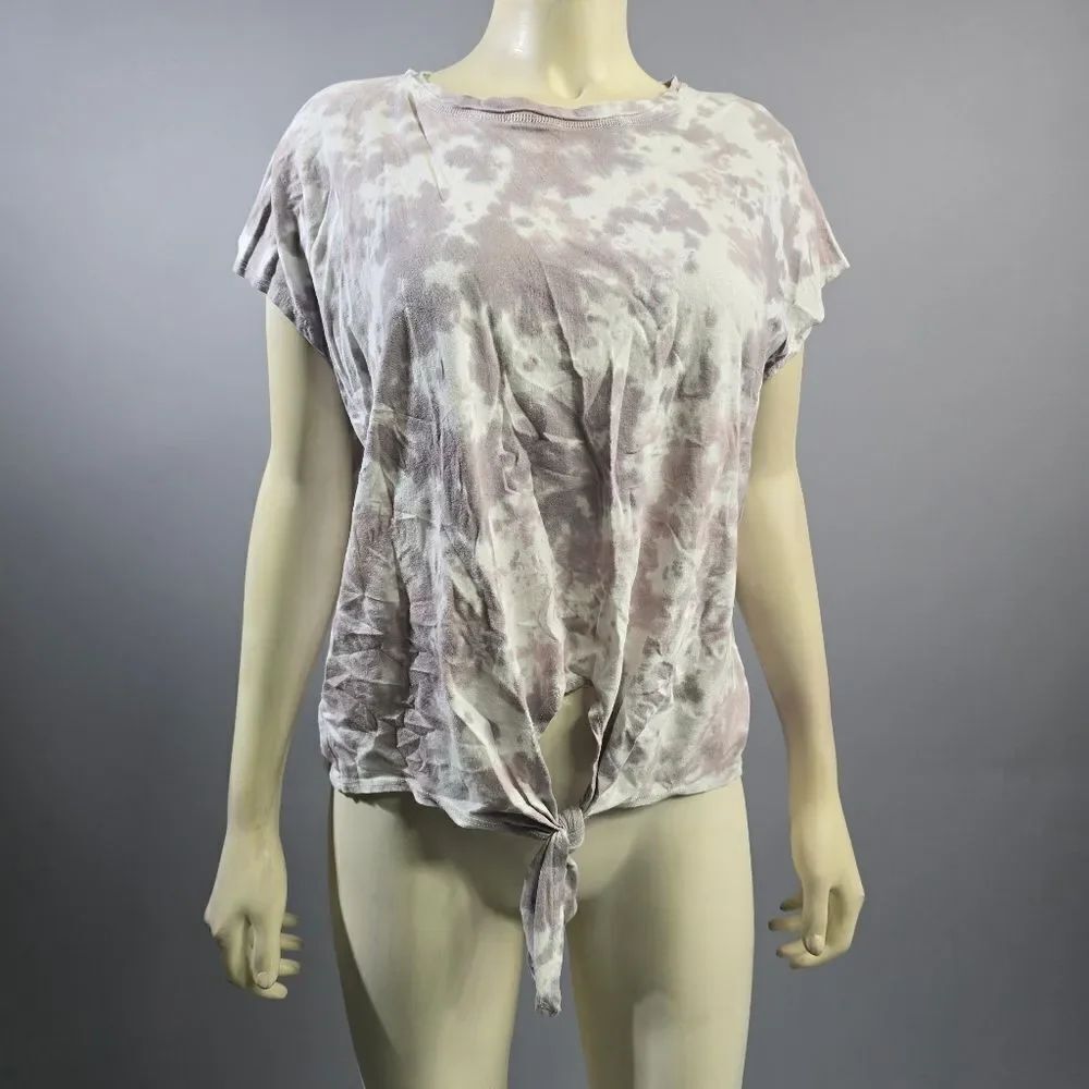 Casual Tie-Dye Knot Front Tee R3